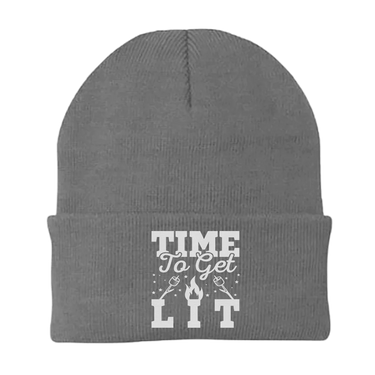 Time to Get Lit Embroidered Beanie